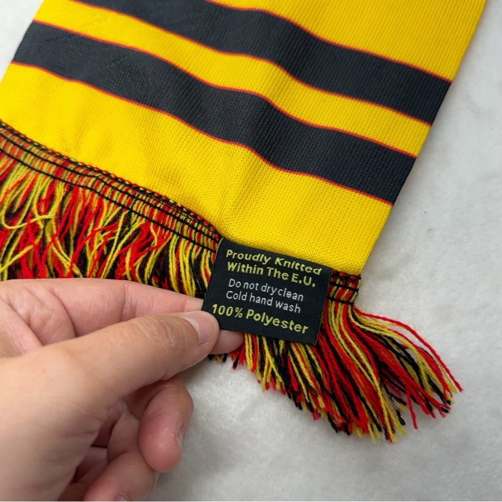 Charleston Battery Yellow Black Scarf Polyester Soccer - Picture 11 of 11